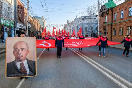 Красноярские коммунисты отметили 98-ую годовщину Великого Октября