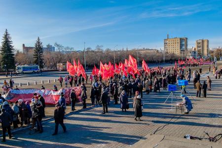 Красноярские коммунисты отметили 98-ую годовщину Великого Октября