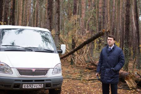 Автор законопроекта о противопожарной безопасности в лесах Олег Лебедев посетил зону радиоактивного загрязнения в лесном массиве Брянской области 