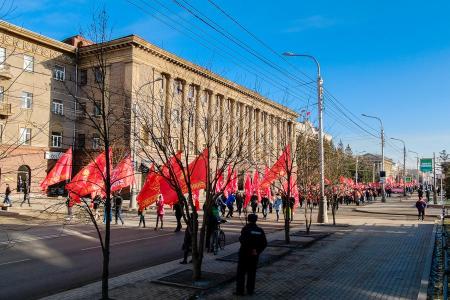 Красноярские коммунисты отметили 98-ую годовщину Великого Октября