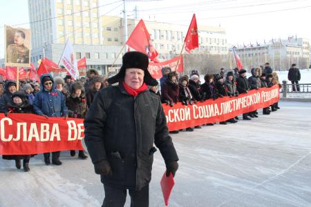 Якутия. Демонстрации и митинги, посвященные 98-й годовщине Великой Октябрьской социалистической революции