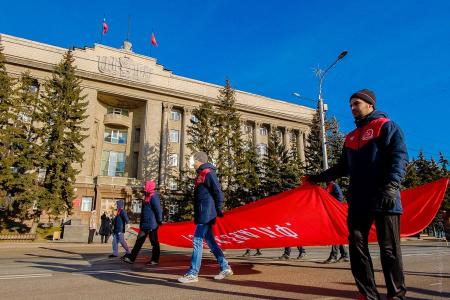 Красноярские коммунисты отметили 98-ую годовщину Великого Октября