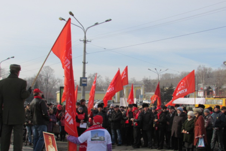 Кемеровская область. В Новокузнецке прошёл митинг за установку бюста Сталина