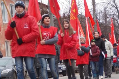 Ивановская область. Празднование 98-й годовщины Великой Октябрьской социалистической революции в Шуе