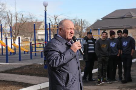 А.Ж. Бифов выступил на открытии спортивной площадки в Кабардино-Балкарской республике