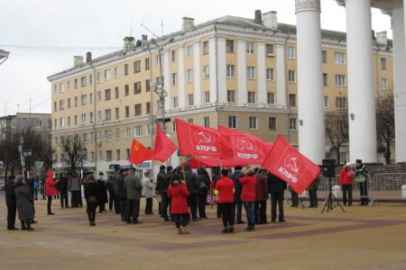 Калуга. Автопробег и митинг в день Сталинской Конституции