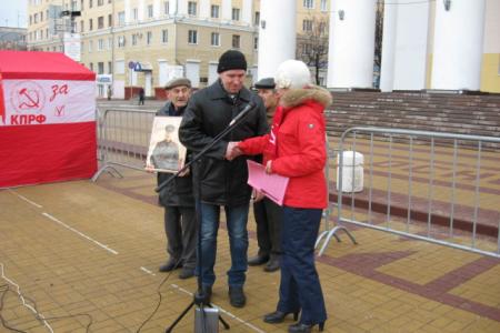 Калуга. Автопробег и митинг в день Сталинской Конституции