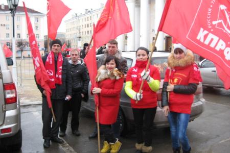 Калуга. Автопробег и митинг в день Сталинской Конституции