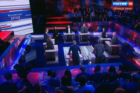 Л.И.Калашников на телеканале «Россия 1» в программе «Воскресный вечер с Владимиром Соловьевым»