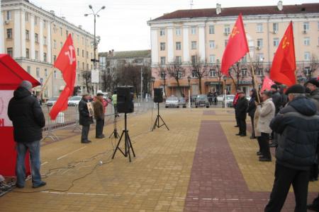 Калуга. Автопробег и митинг в день Сталинской Конституции
