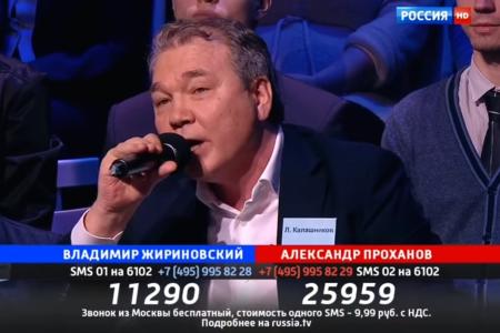 Александр Проханов, защищая Ленина в программе «Поединок» на «России 1», одержал сокрушительную победу над Жириновским