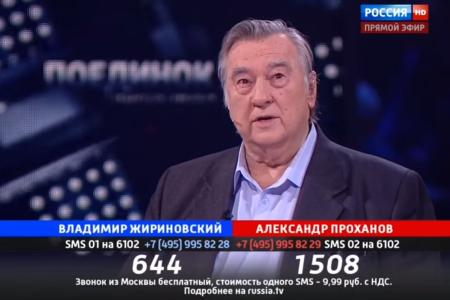 Александр Проханов, защищая Ленина в программе «Поединок» на «России 1», одержал сокрушительную победу над Жириновским