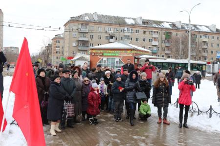 Московская область. Подольские коммунисты и комсомольцы провели праздничный митинг, посвящённый дню создания Рабоче-крестьянской Красной Армии