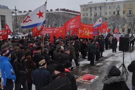 В Санкт-Петербурге состоялся митинг по случаю 98-й годовщины создания Красной Армии