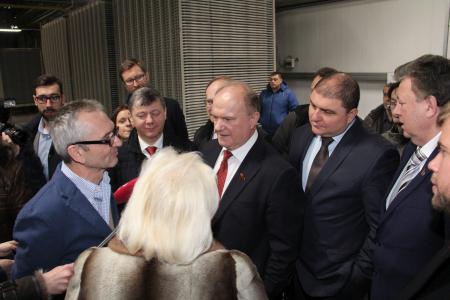 Г.А. Зюганов и В.В. Потомский посетили завод Керама Марацци в Орле