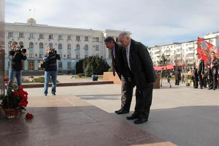 Республика Крым. В Симферополе прошли торжественные мероприятия, посвященные 98-й годовщине образования Советской Армии и Военно-морского флота