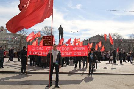 Республика Крым. В Симферополе прошли торжественные мероприятия, посвященные 98-й годовщине образования Советской Армии и Военно-морского флота
