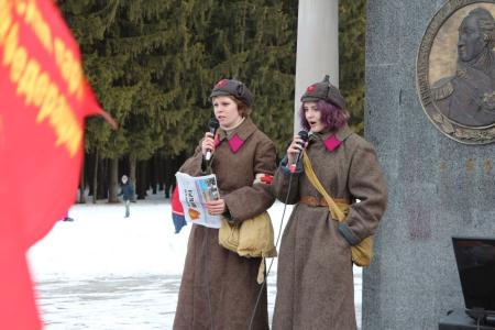 Московская область. Подольские коммунисты и комсомольцы провели праздничный митинг, посвящённый дню создания Рабоче-крестьянской Красной Армии