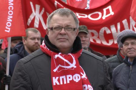 Коммунисты Подмосковья 23 февраля приняли активное участие в  шествии и митинге в городе Москве. Фото и видеорепортаж