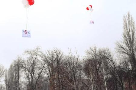 Саратовская область. Коммунисты и комсомольцы города Балашова провели пикет против добычи никеля