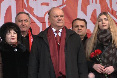 Коммунисты Подмосковья 23 февраля приняли активное участие в  шествии и митинге в городе Москве. Фото и видеорепортаж