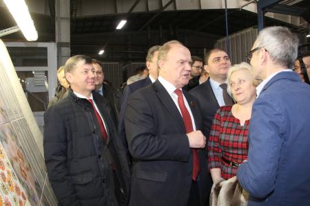 Г.А. Зюганов и В.В. Потомский посетили завод Керама Марацци в Орле