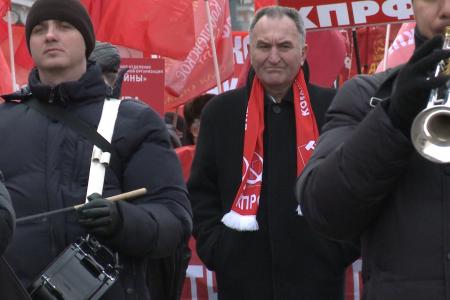 Коммунисты Подмосковья 23 февраля приняли активное участие в  шествии и митинге в городе Москве. Фото и видеорепортаж