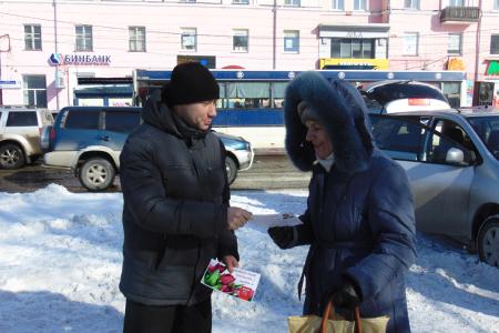 Акция барнаульских коммунистов в день памяти И.В. Сталина