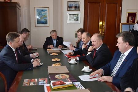Г.А. Зюганов встретился с Министром транспорта РФ М.Ю. Соколовым
