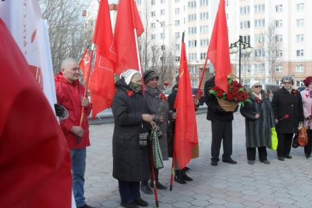 Ямало-Ненецкий автономный округ. В Салехарде прошел митинг в честь 146-й годовщины со Дня рождения В.И. Ленина
