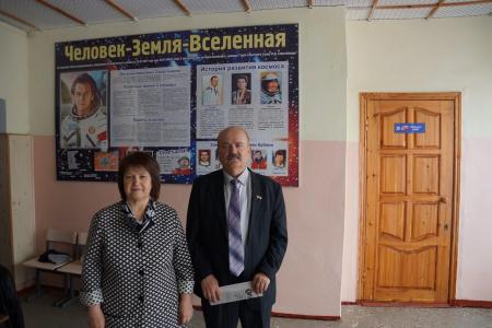 Краснодарский край. Белореченские коммунисты провели урок космонавтики в школе имени летчика-космонавта СССР В.И. Севастьянова
