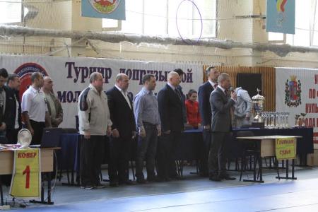 Ростов-на-Дону. Депутат-коммунист В.И. Бессонов выступил перед участниками соревнований по армейскому рукопашному бою