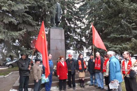 Калуга. Коммунисты отметили 146-ю годовщину со дня рождения В.И. Ленина