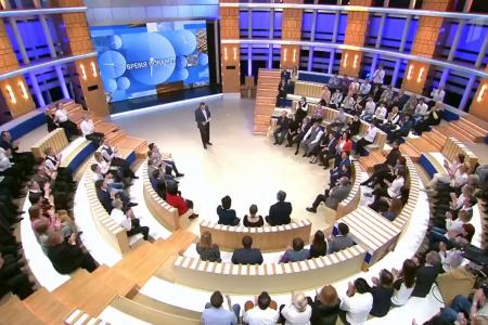 Депутат-коммунист Л.И.Калашников принял участие в программе Первого канала «Время покажет». Тема: Должен ли бизнес помогать людям?