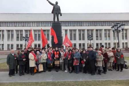 Калуга. Коммунисты отметили 146-ю годовщину со дня рождения В.И. Ленина