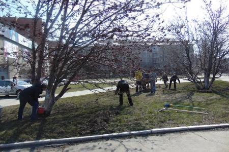 Алтайский край. Коммунисты города Барнаула провели Ленинский субботник