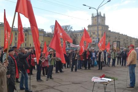 Кемеровская область. Коммунисты Новокузнецка провели митинг за установку бюста И.В.Сталина