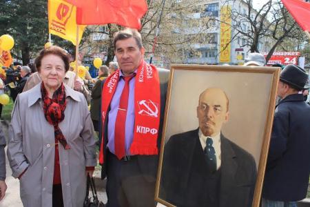 Псковские коммунисты отпраздновали Красный Первомай