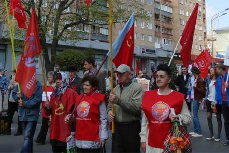Будущее России - социализм! Красный Первомай в Курске