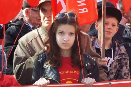 Республика Алтай. Коммунисты провели первомайское шествие в Горно-Алтайске