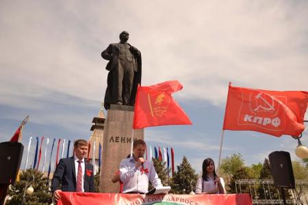 Первомайское шествие и митинг в Астрахани