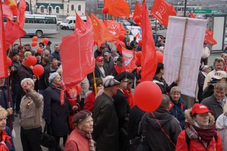 Массовая демонстрация КПРФ прошла во Владивостоке