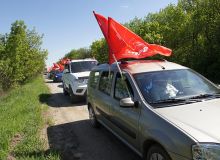 Ростовская область. Депутат-коммунист Владимир Бессонов принял участие в автопробеге