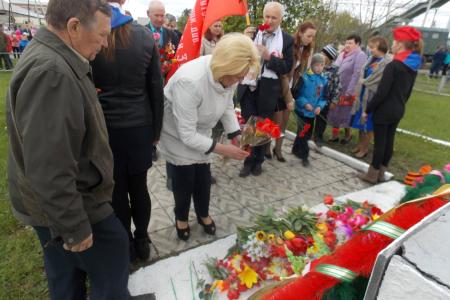 Алтайский край. Н.А. Останина приняла участие в праздновании Дня Победы в Первомайском районе