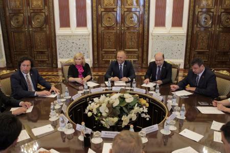 Заместитель руководителя фракции КПРФ в Заксобрании Санкт-Петербурга А.В. Воронцов принял делегацию Минского городского Совета депутатов