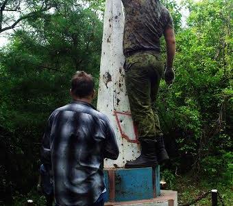 Хабаровский край. Восстановлен памятник морякам-амурцам в селе Малмыж
