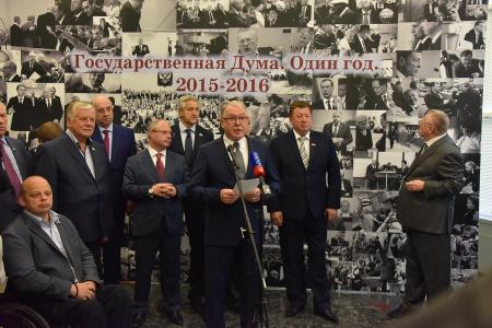 В.И. Кашин выступил на открытии выставки «Государственная Дума. Один год. 2015-2016 г.»