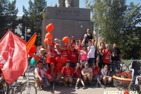 ​Тюменская область. Тобольские комсомольцы и коммунисты провели велопробег в поддержку программы КПРФ