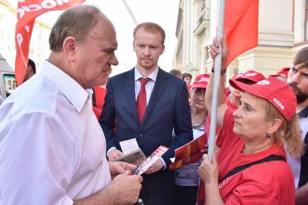 Г.А. Зюганов принял участие в акции «Галерея кандидатов» в Москве