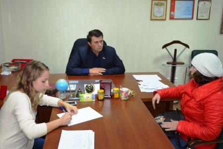 О.А. Лебедев провел прием избирателей в Тульской области